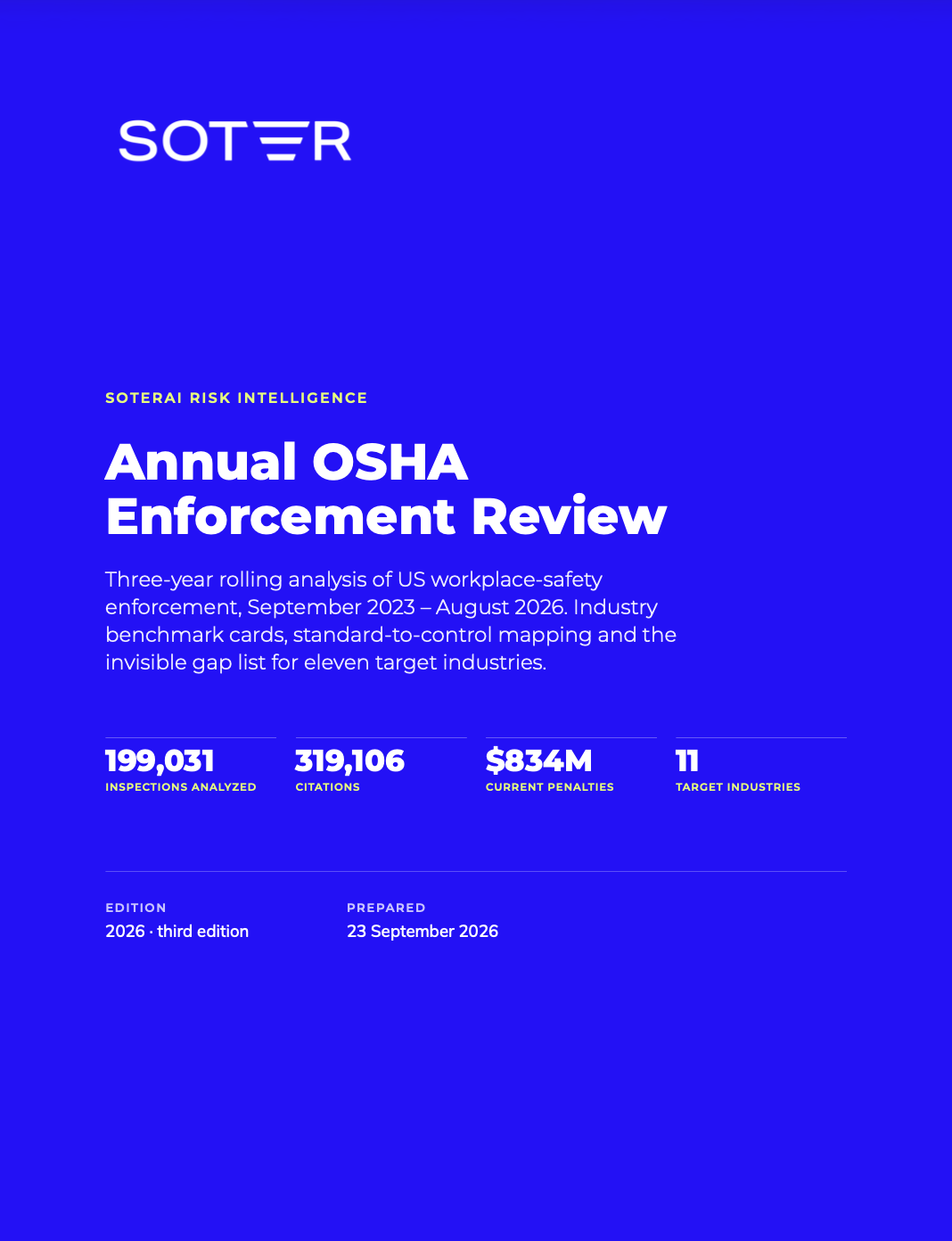 Annual OSHA Enforcement Review 2026 report cover