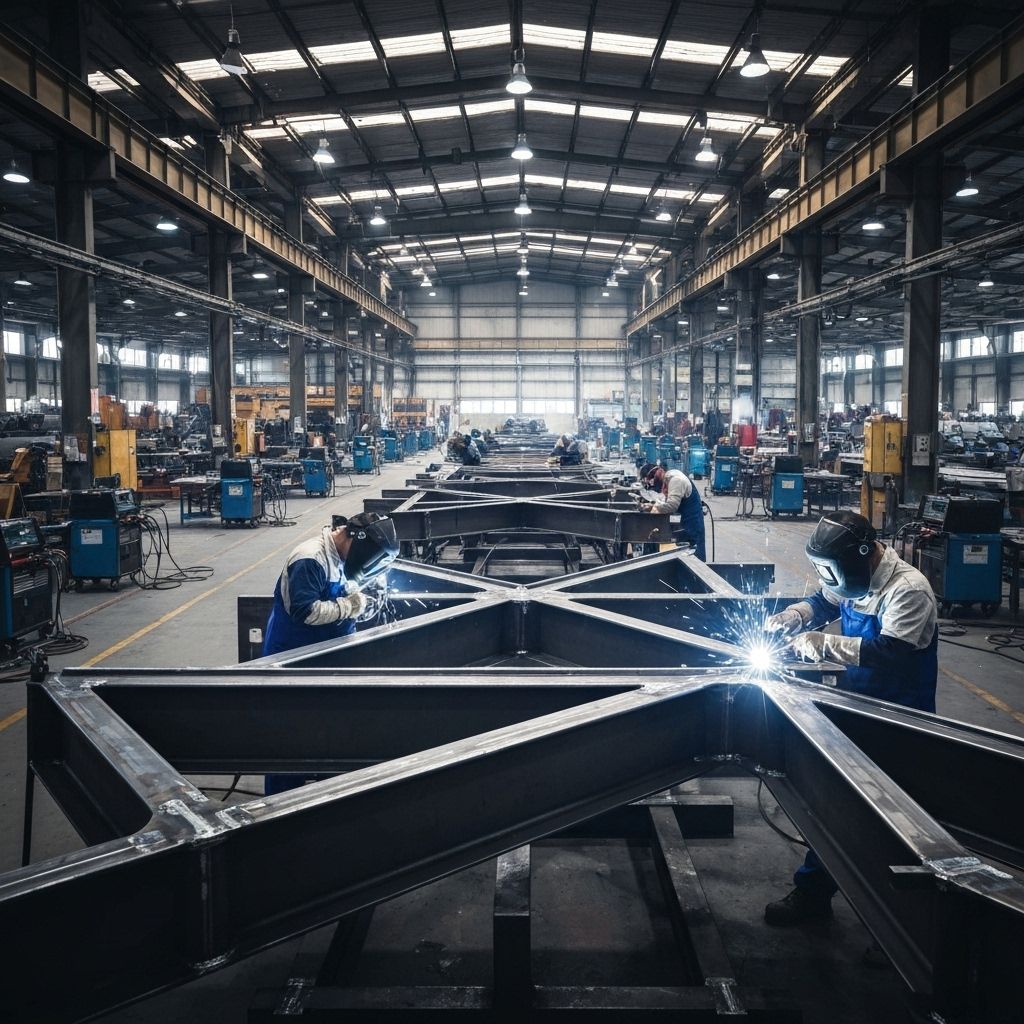 Industrial welding at 4FRONT manufacturing facility